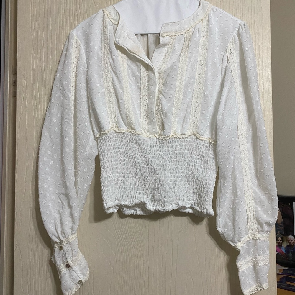White lace top from a boutique